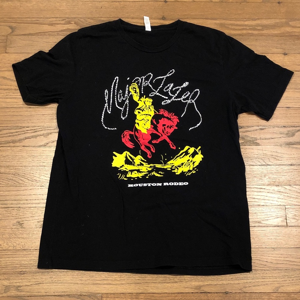 Bella Canvas Major Lazer Houston Rodeo Graphic Tee in Black XL